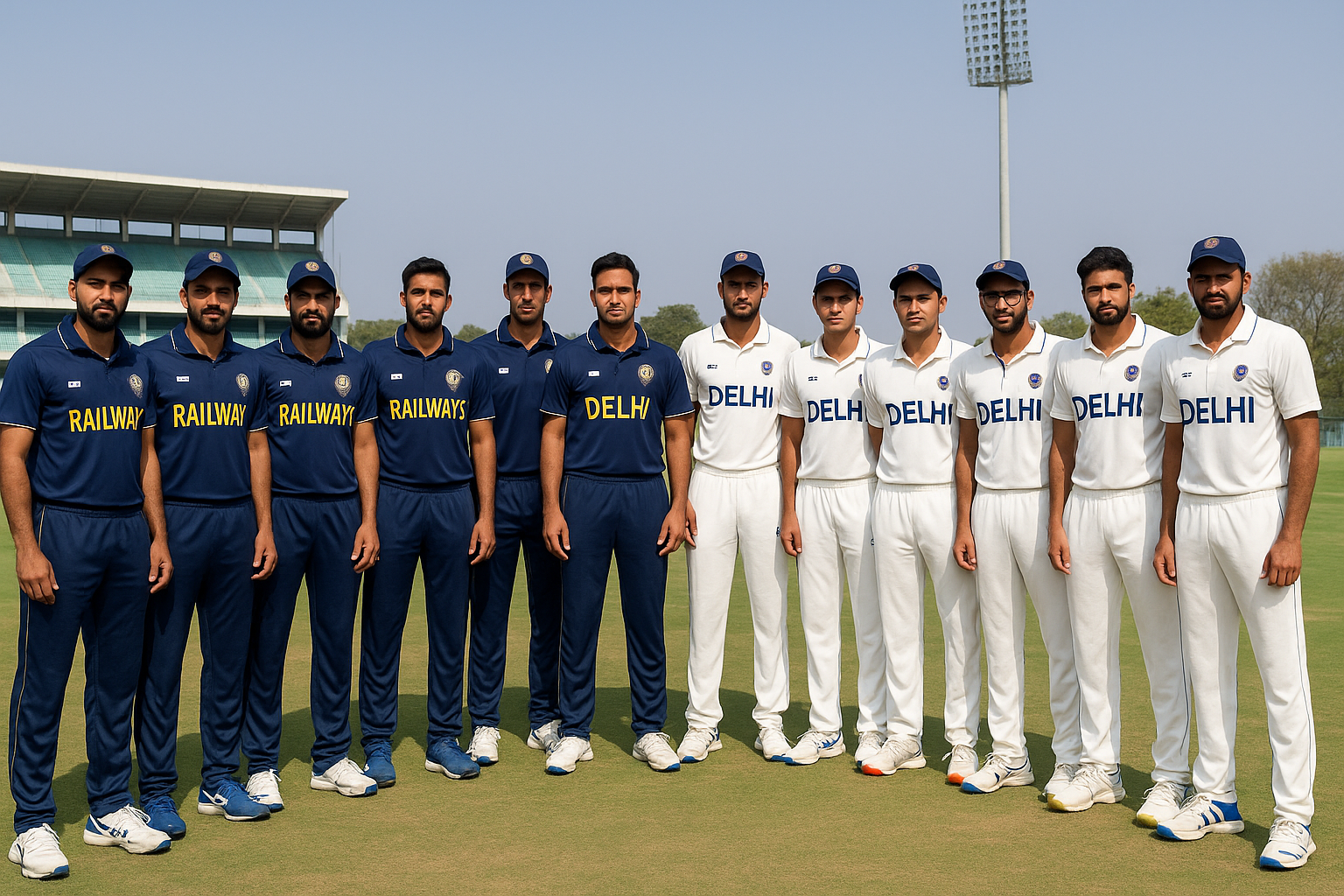 railways cricket team vs delhi cricket team players 