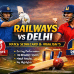 railways cricket team vs delhi cricket team match scorecard